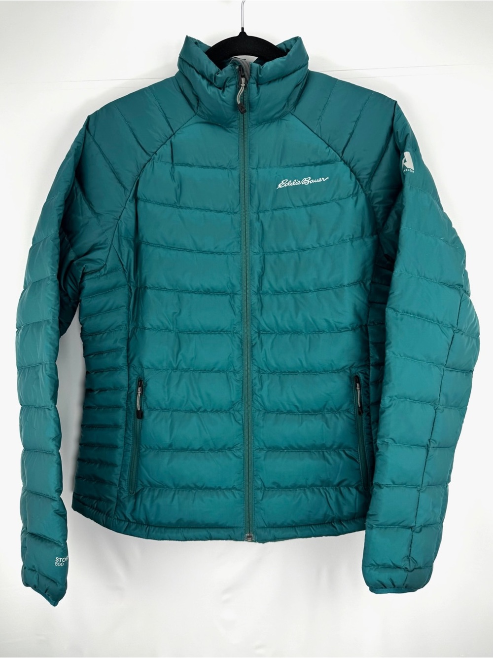 Eddie Bauer Teal Women's Lightweight Packable Stormdown 800 Puffer Jacket